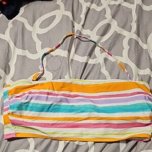 Colorful Striped Bandeau Top